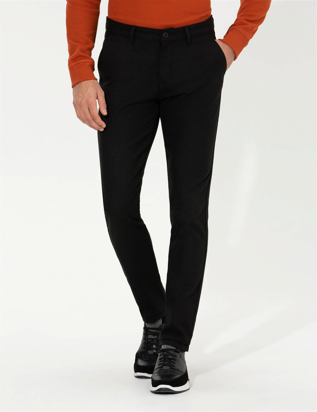 Siyah Slim Fit Kanvas Pantolon - Pierre cardin фото 2
