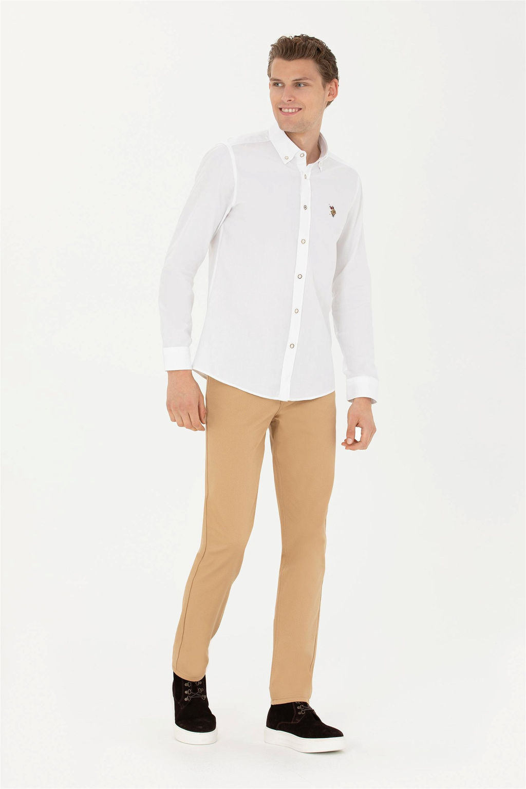 Мужские брюки песочного цвета из парусины Неожиданная скидка в корзине