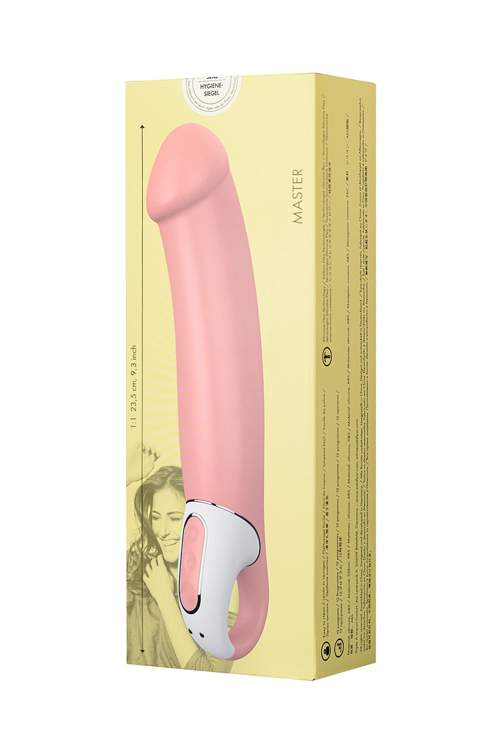Нереалистичный вибратор Satisfyer Vibes Master, силикон, бежевый, 23,5 см.  фото 19