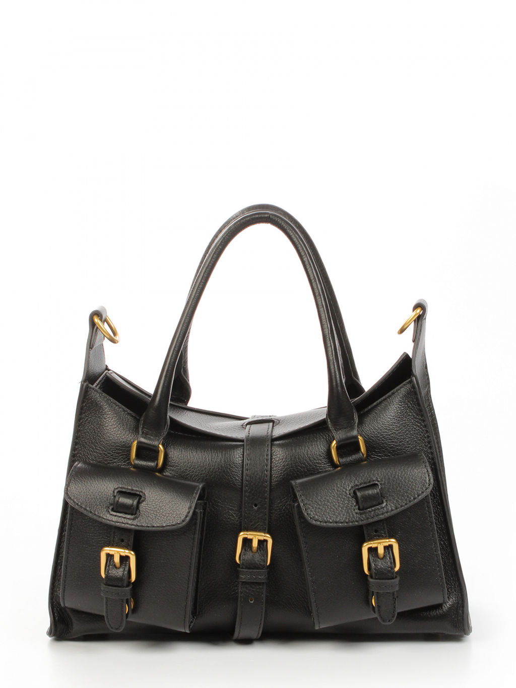 LACCOMA сумка АМ2276-черный натуральная кожа хлопок