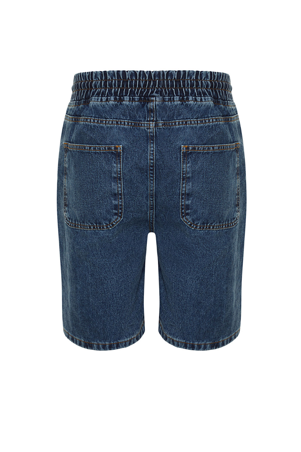 Orta Mavi Regular Beli Lastikli Kot Sort TMNSS24SR00028