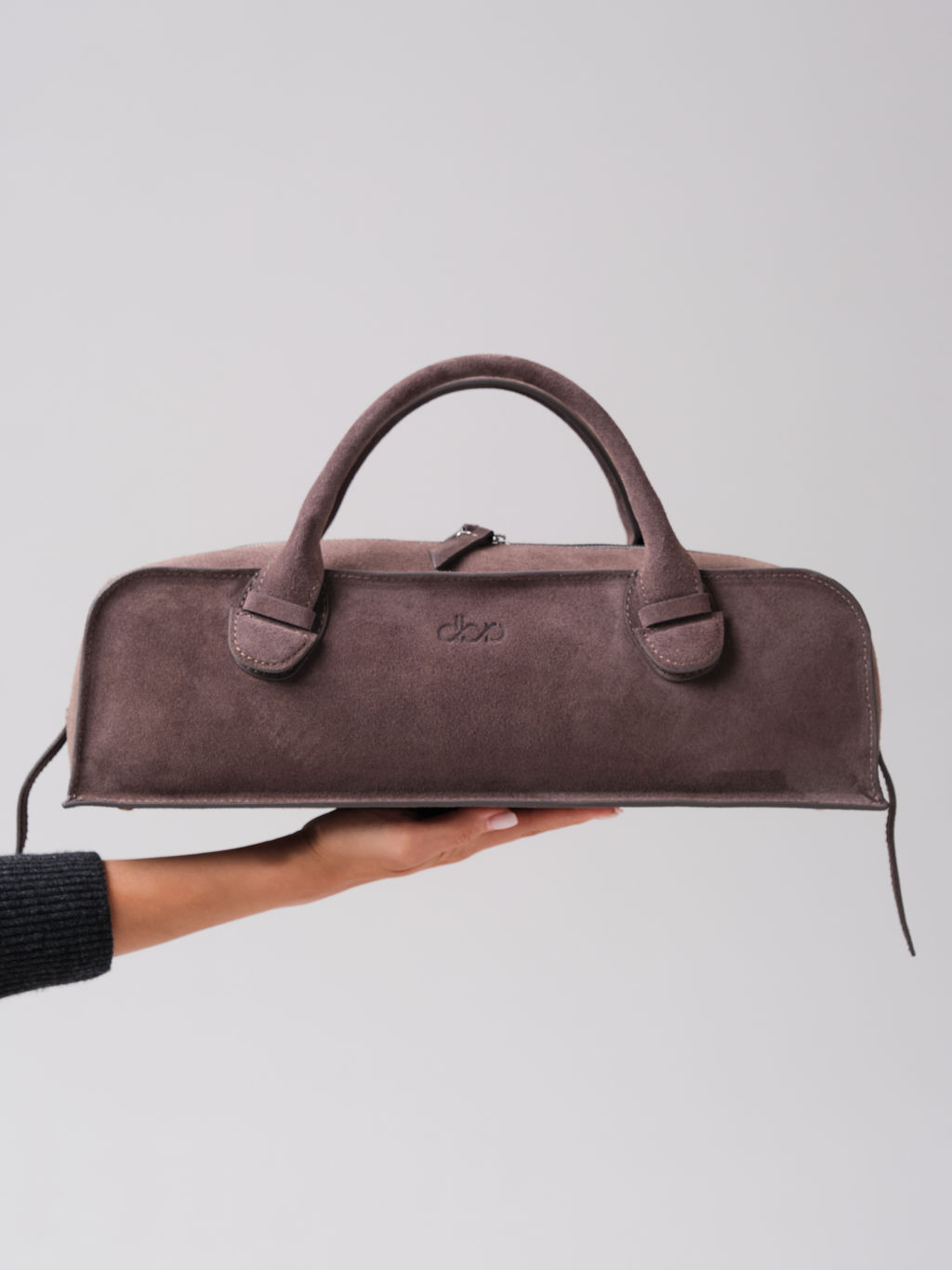 Замшевая сумка багет Doxie DBR 31157 темно-серый  фото 2