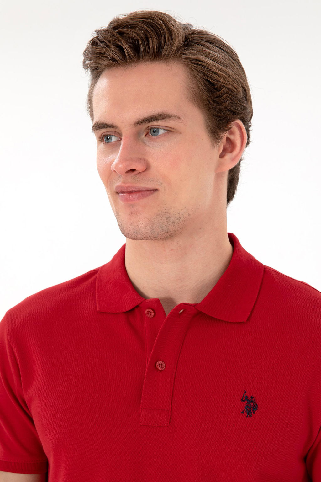 Erkek Slim Fit Polo Yaka K_rm_z_ Basic Ti__rt Sepette S_rpriz _ndirim - U.s. polo assn фото 2
