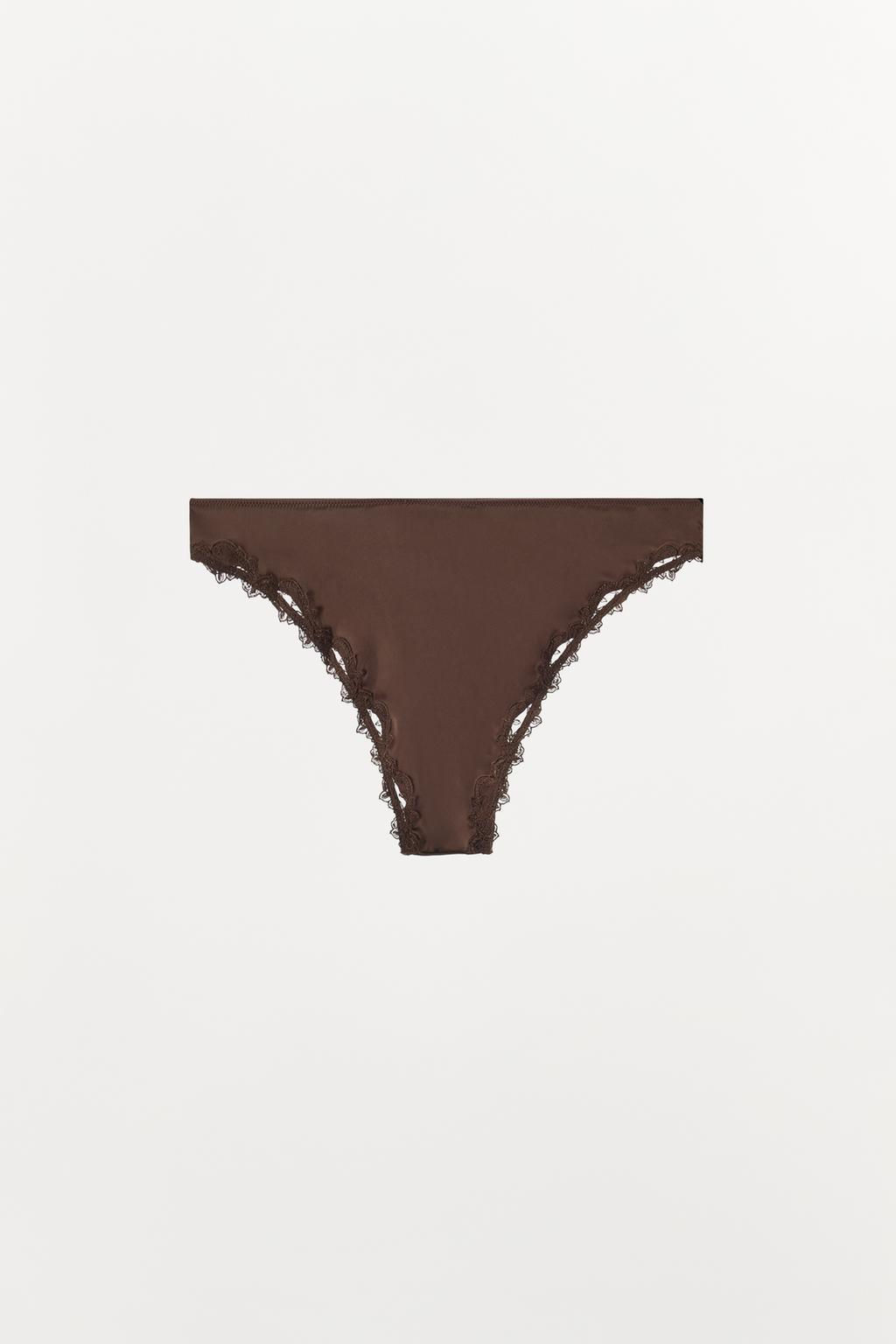 SATIN LACE BRIEFS - Zara фото 5