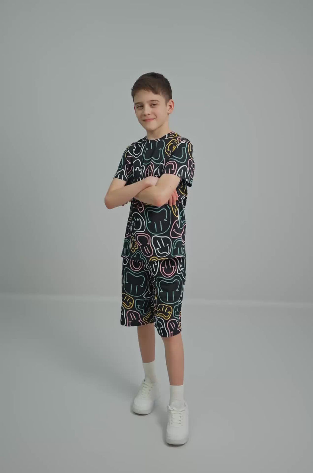 Хлопковый костюм для мальчика Happyfox