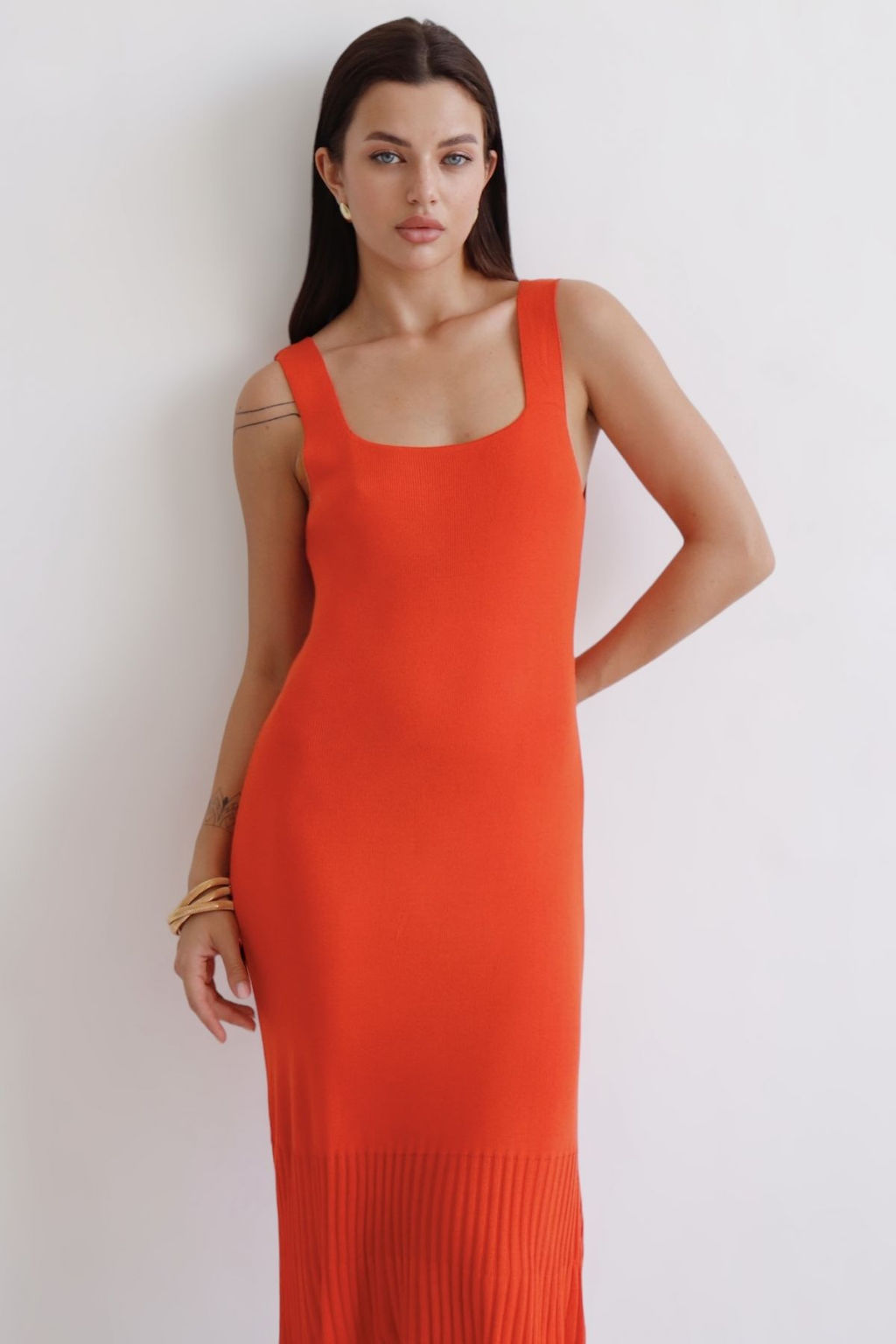 Платье вязаное оранжевое - Martichelli фото 10