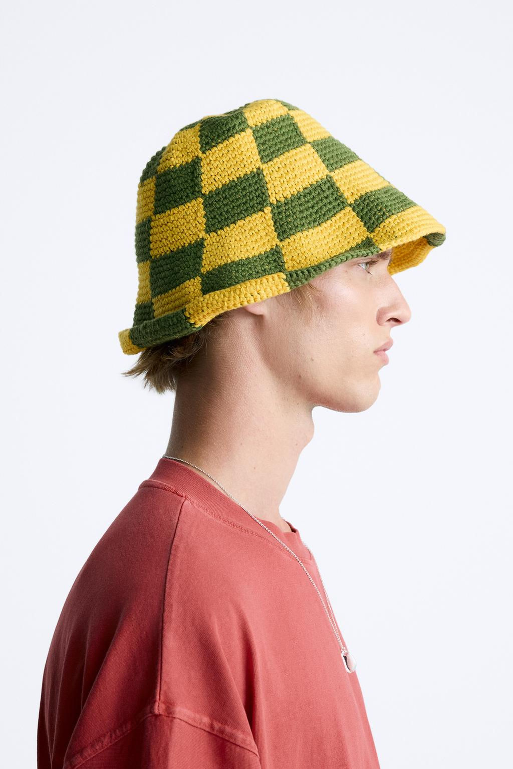 CHECK CROCHET HAT - Zara фото 2