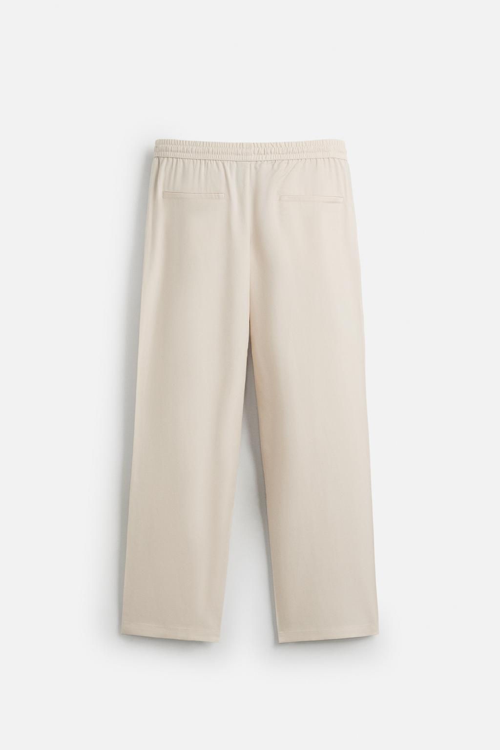 RELAXED FIT LYOCELL TROUSERS - Zara фото 28