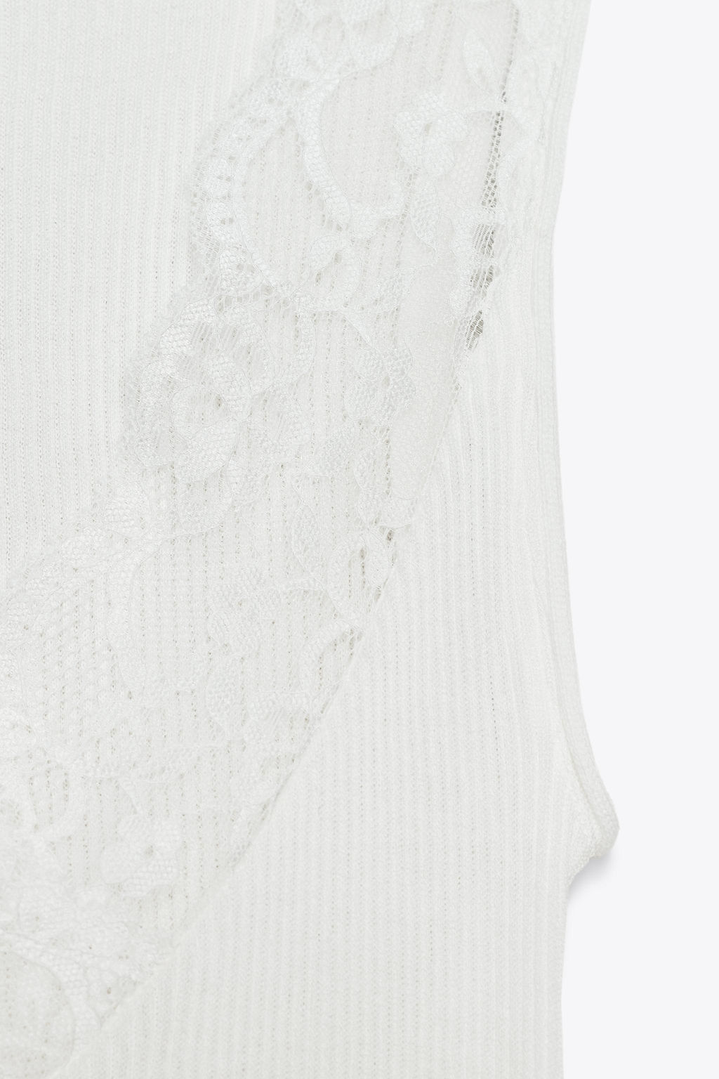 LACE RIBBED T-SHIRT - Zara фото 26