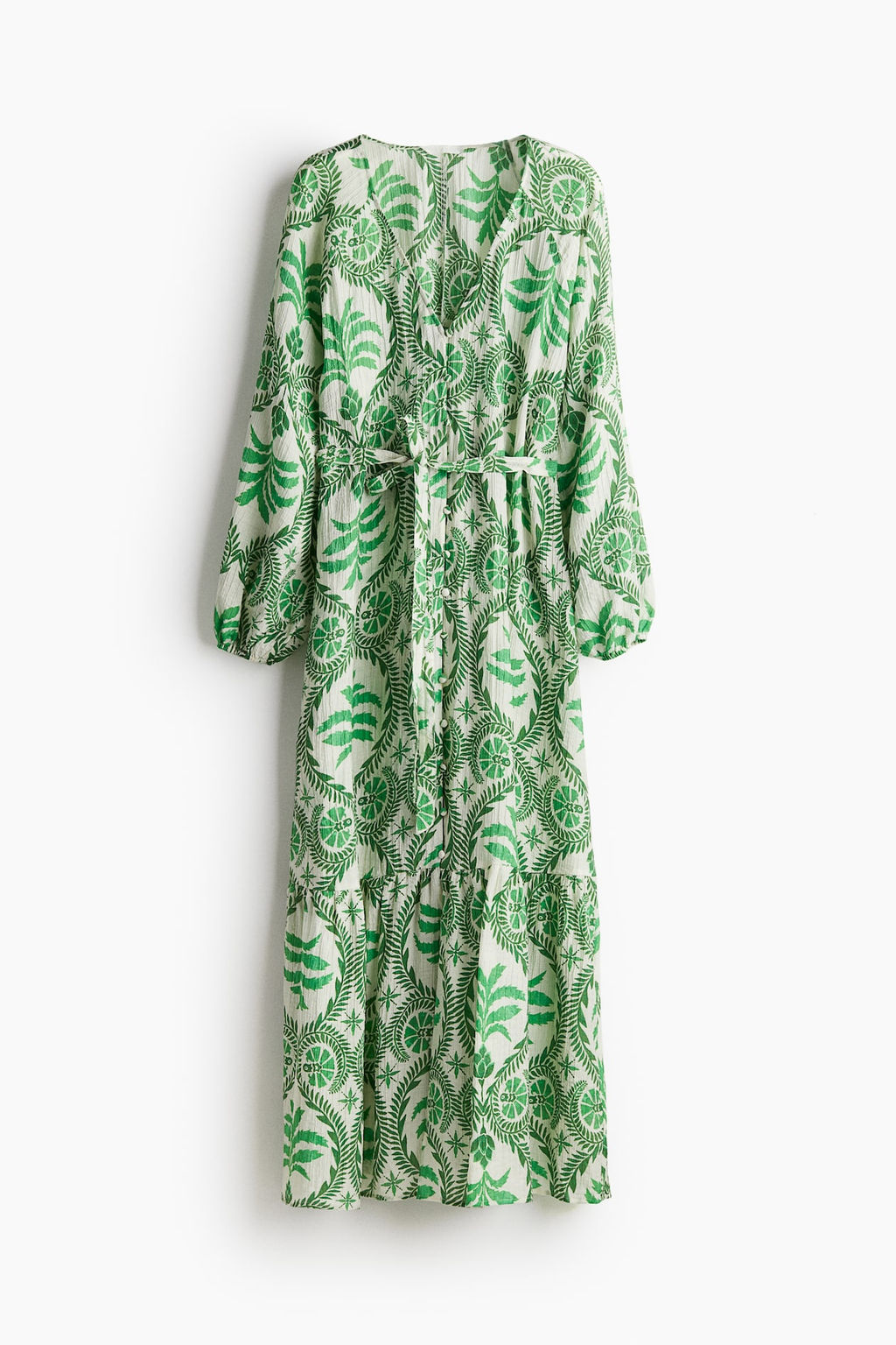 Vestido de crepe con cinturon de anudar - H&m фото 4