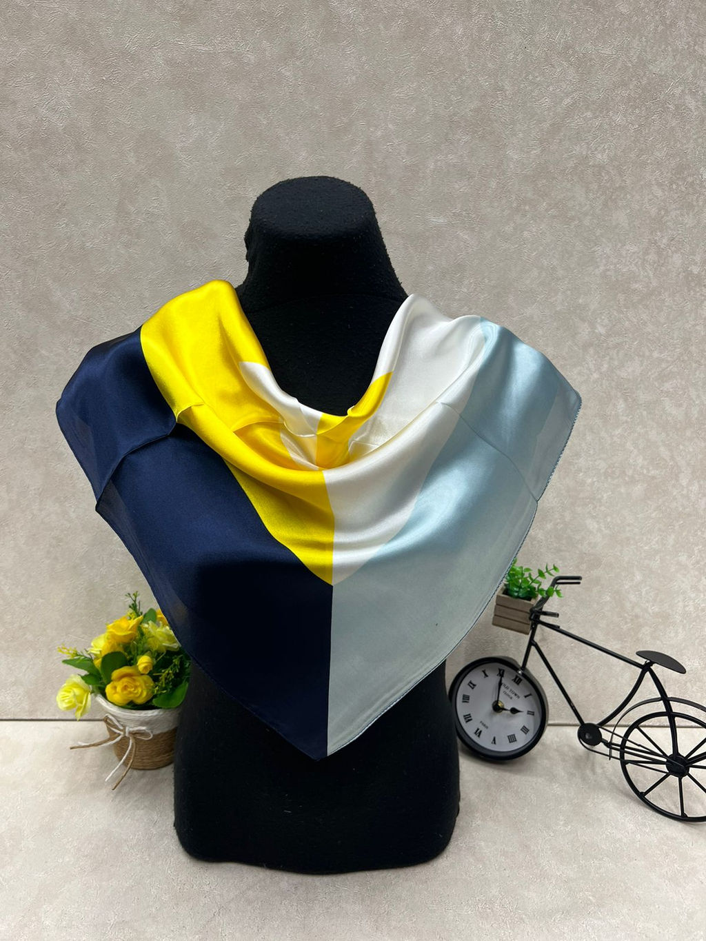 Легкий платок с принтом, мультицвет