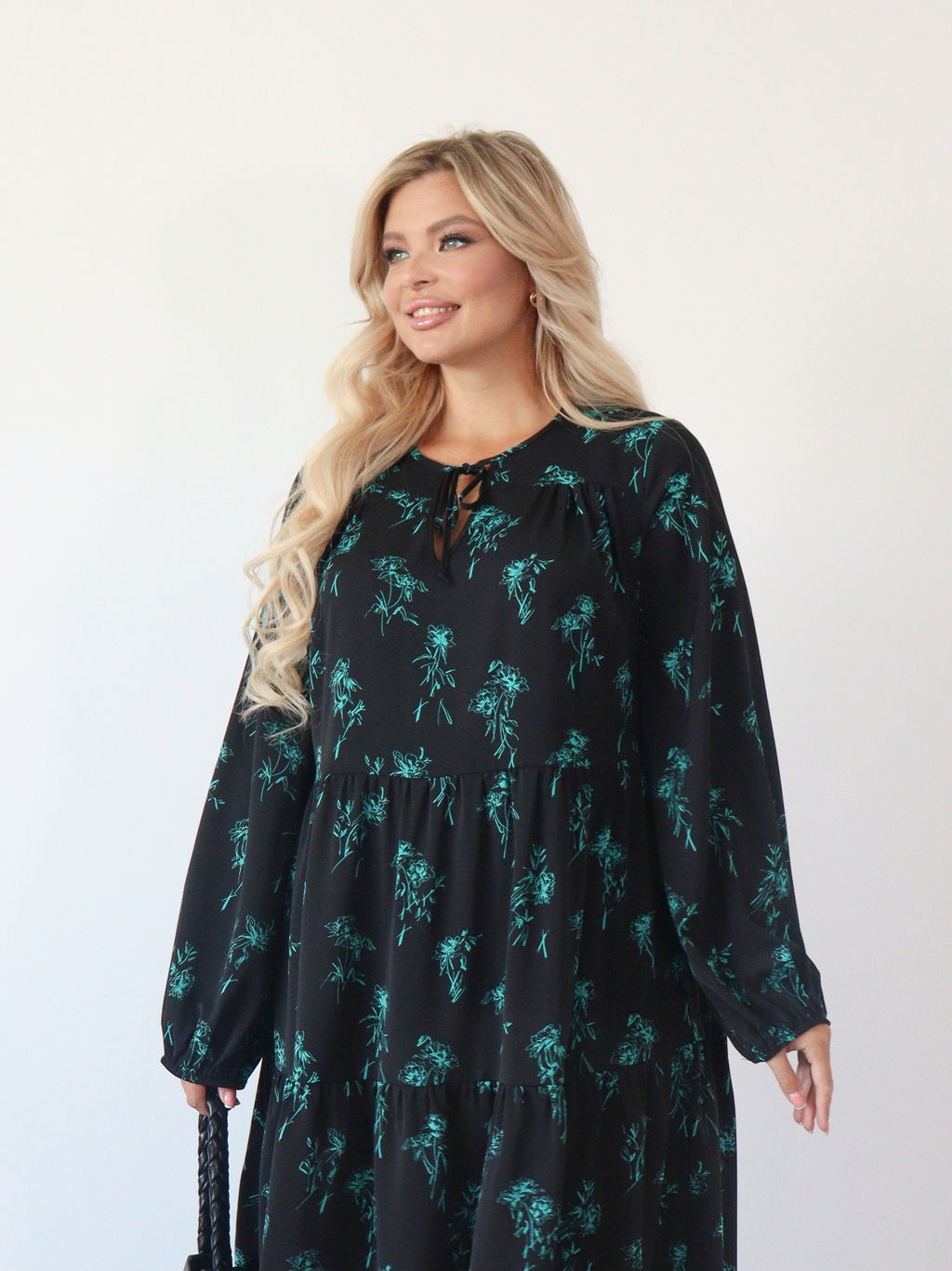 Платье 0060-23 чёрный каменный - Dora фото 4