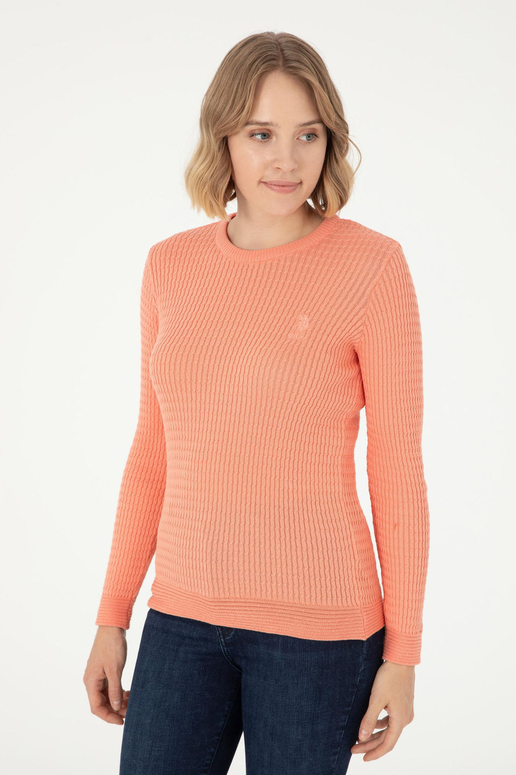 Женский базовый свитер с лососем - U.s. polo assn фото 3