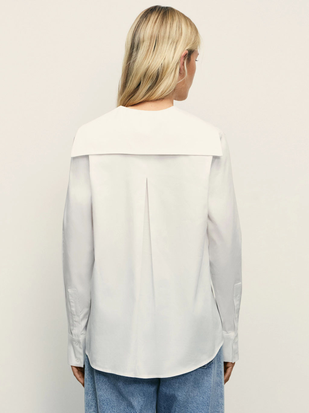 Рубашка из хлопка с отложным воротником / Zarina  фото 5