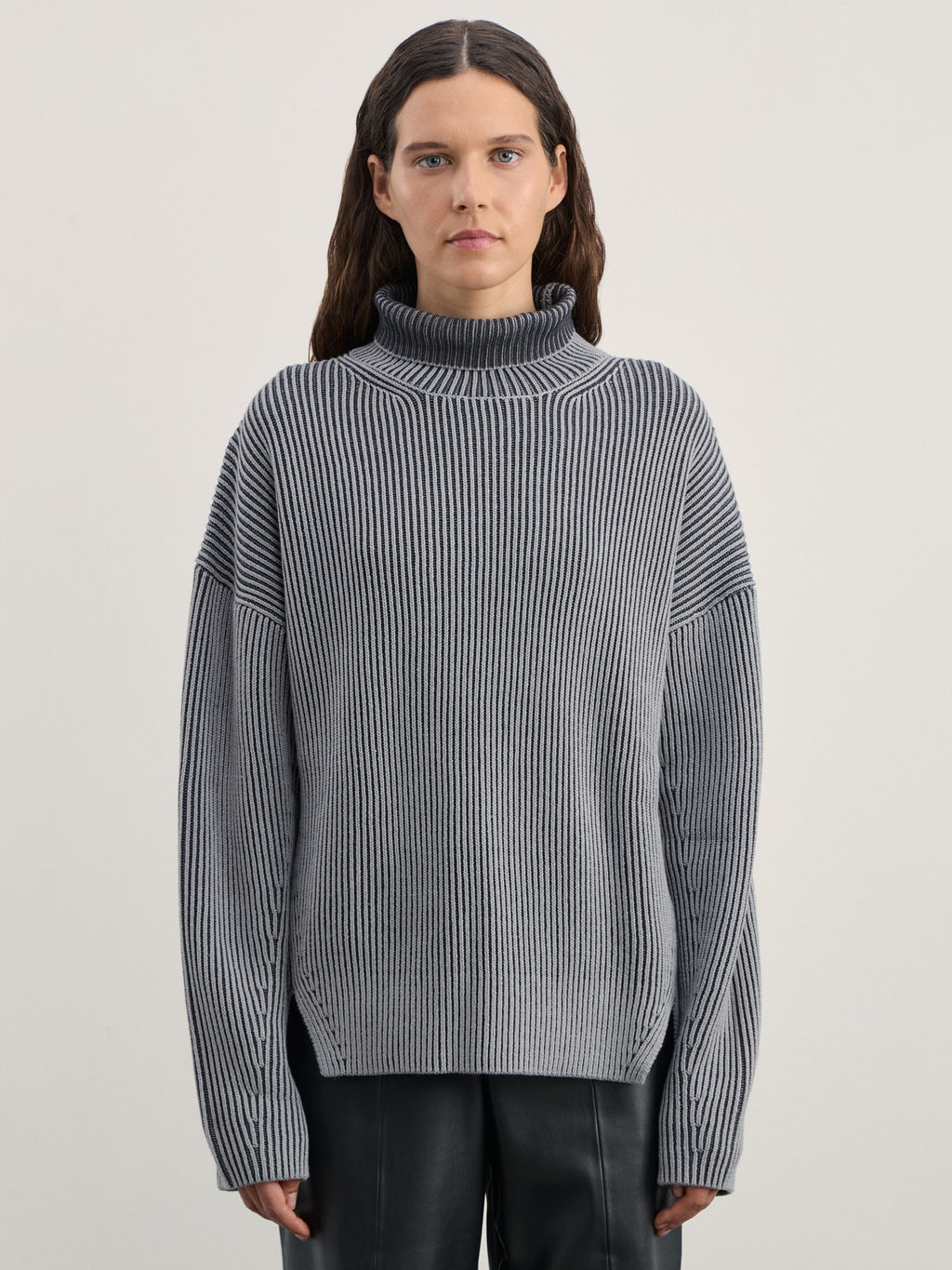 Джемпер с воротом из смесового хлопка / Zarina  фото 3