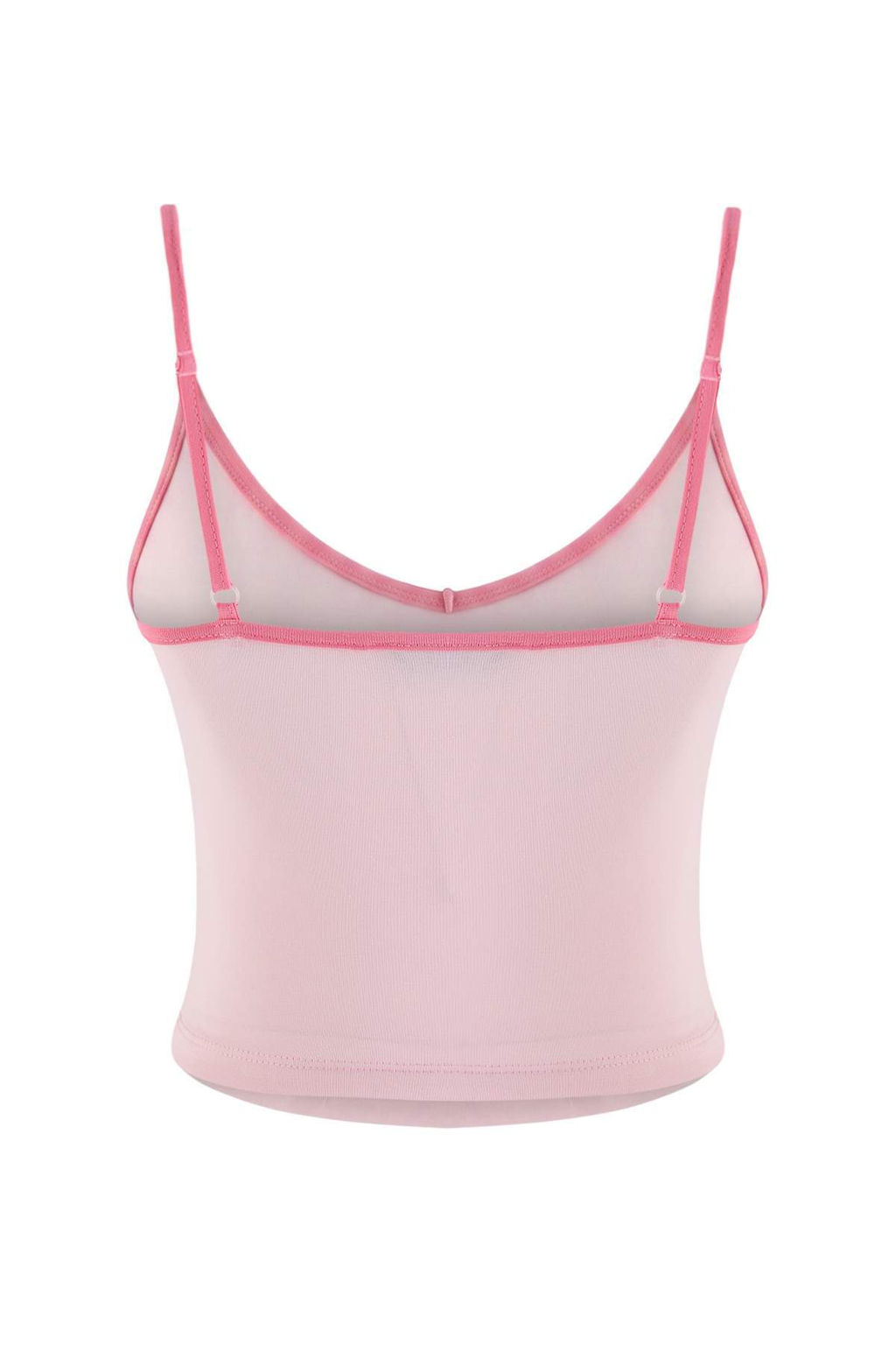 Pembe Bask_l_ Fitted V Yaka _nce Ask_l_ Kolsuz Crop Pamuklu Esnek _rme Atlet TWOSS26AL00147 - Trendyolmilla фото 13