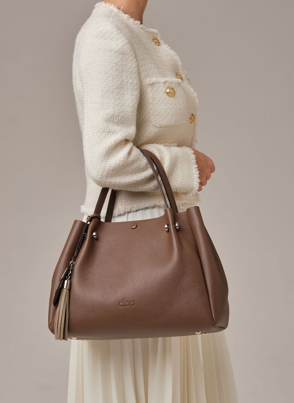 Кожаная сумка Vasilisa DBR 31210 коричневый какао  фото 4