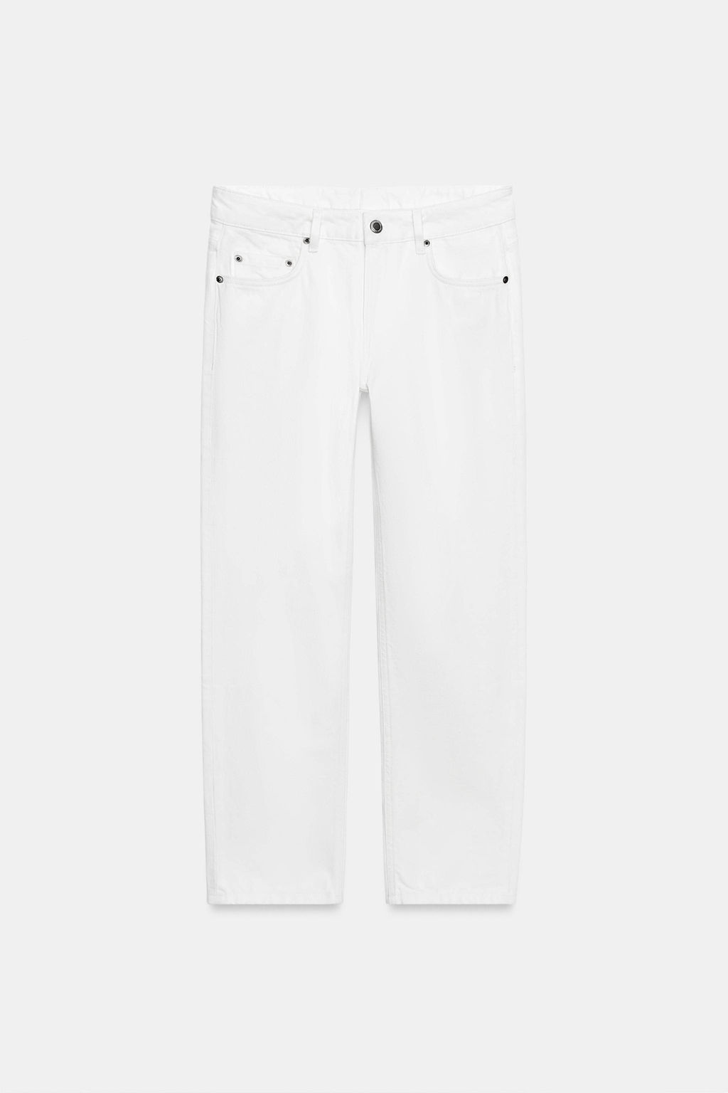 JEANS ZW COLLECTION CIGARRETE TIRO MEDIO / Blanco - Zara фото 6