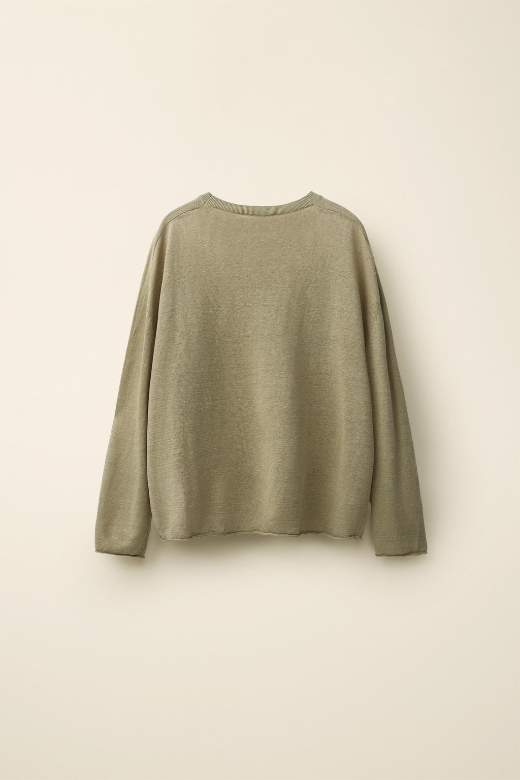 JERSEY PUNTO 100% LINO CREATED BY CARAMEL LONDON X ZARA / Khaki  фото 5