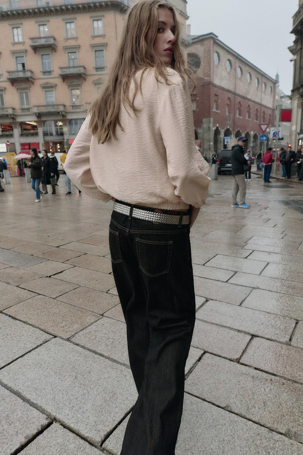 CONTRASTING SEAM BALLOON TOP - Zara фото 4