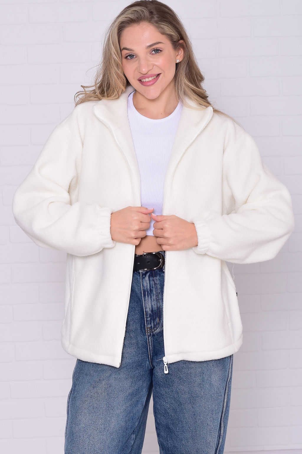 Толстовка женская 6-225 из флиса - Новое кимоно фото 3