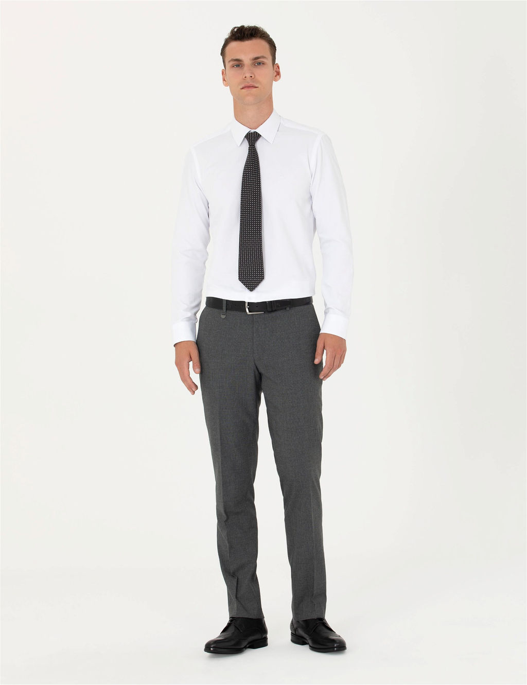 Beyaz Slim Fit Uzun Kollu Basic G_mlek - Pierre cardin фото 4