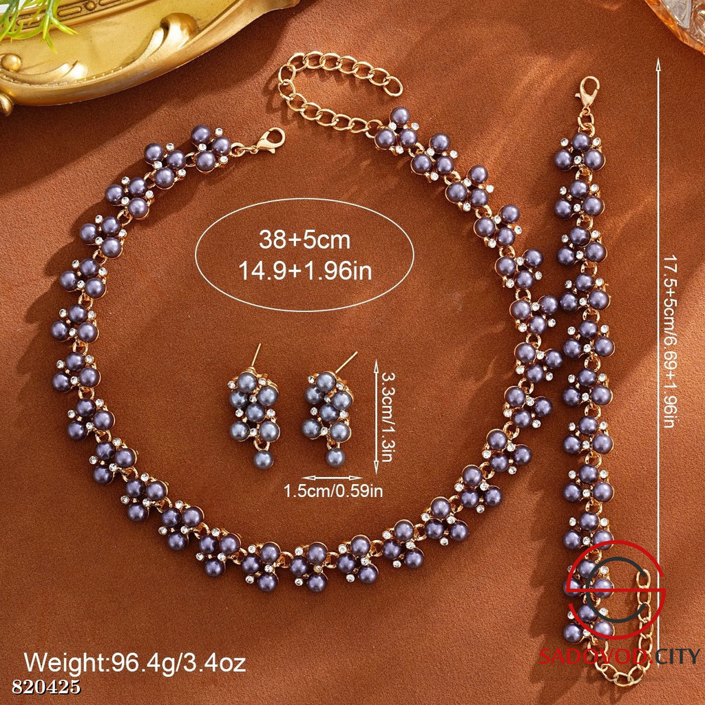 Комплект с жемчугом 3в1 - Bruno фото 3