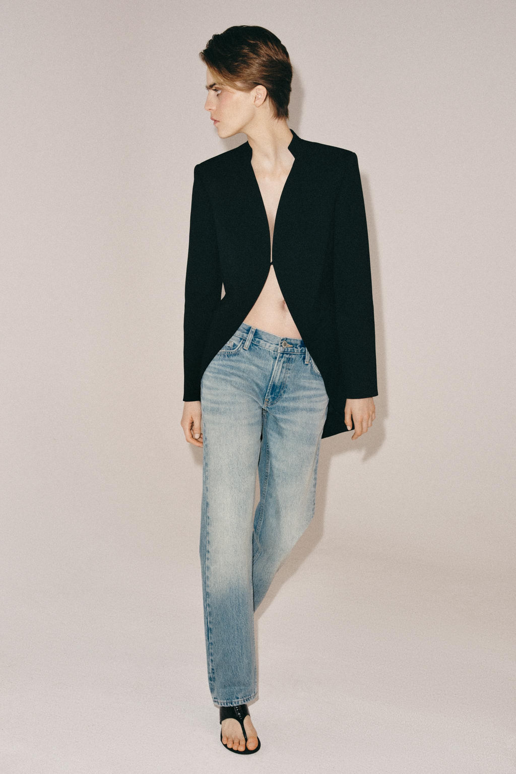 JEANS ZW COLLECTION SLIM TIRO BAJO / Azul claro - Zara фото 9