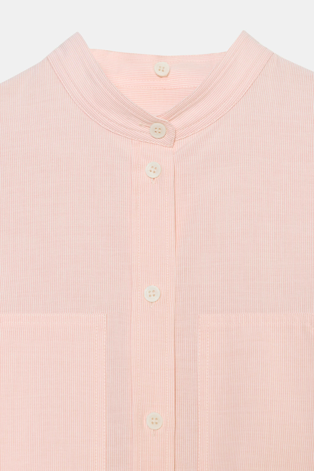 CAMISA RAYAS CUELLO DESMONTABLE ZW COLLECTION / Rosa / Blanco - Zara фото 8
