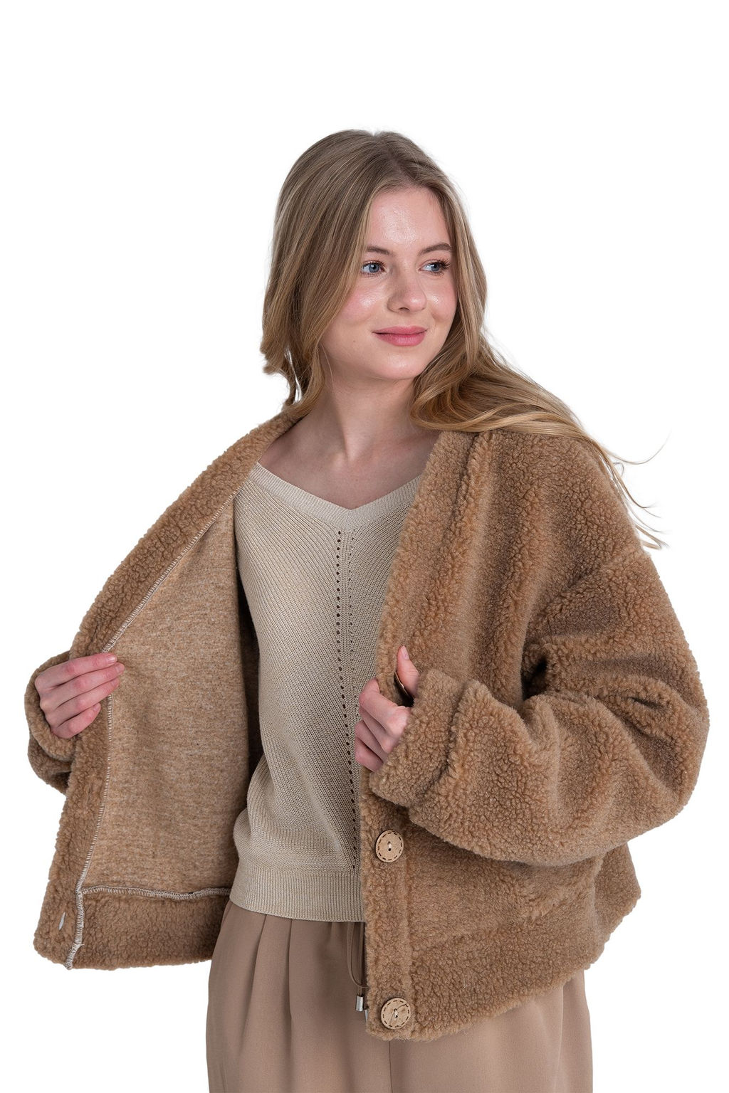 Кардиган КОРОТКИЙ ТЕДДИ - Woollamb фото 26