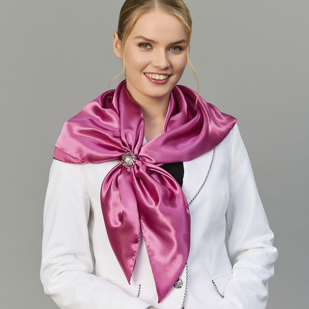 Платок Атласный, цвет фиалковый - Мастерская ПОКРОВ фото 2