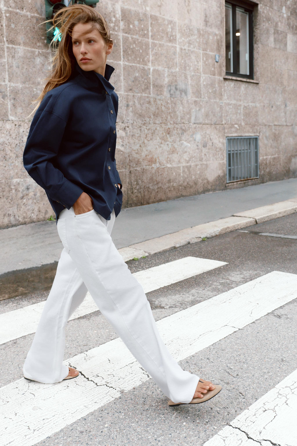 CAMISA CUELLO SUBIDO / Azul - Zara фото 10