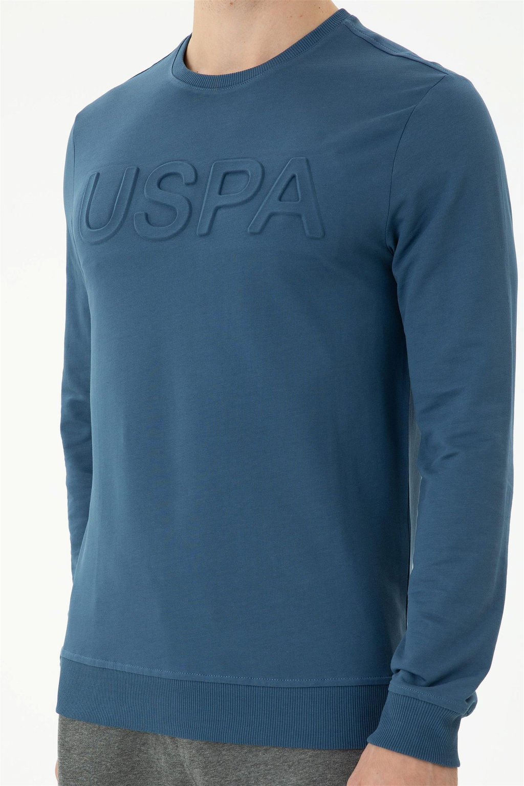 U. S. Polo Assn / Мужской базовый свитшот цвета индиго - U.s. polo assn фото 13
