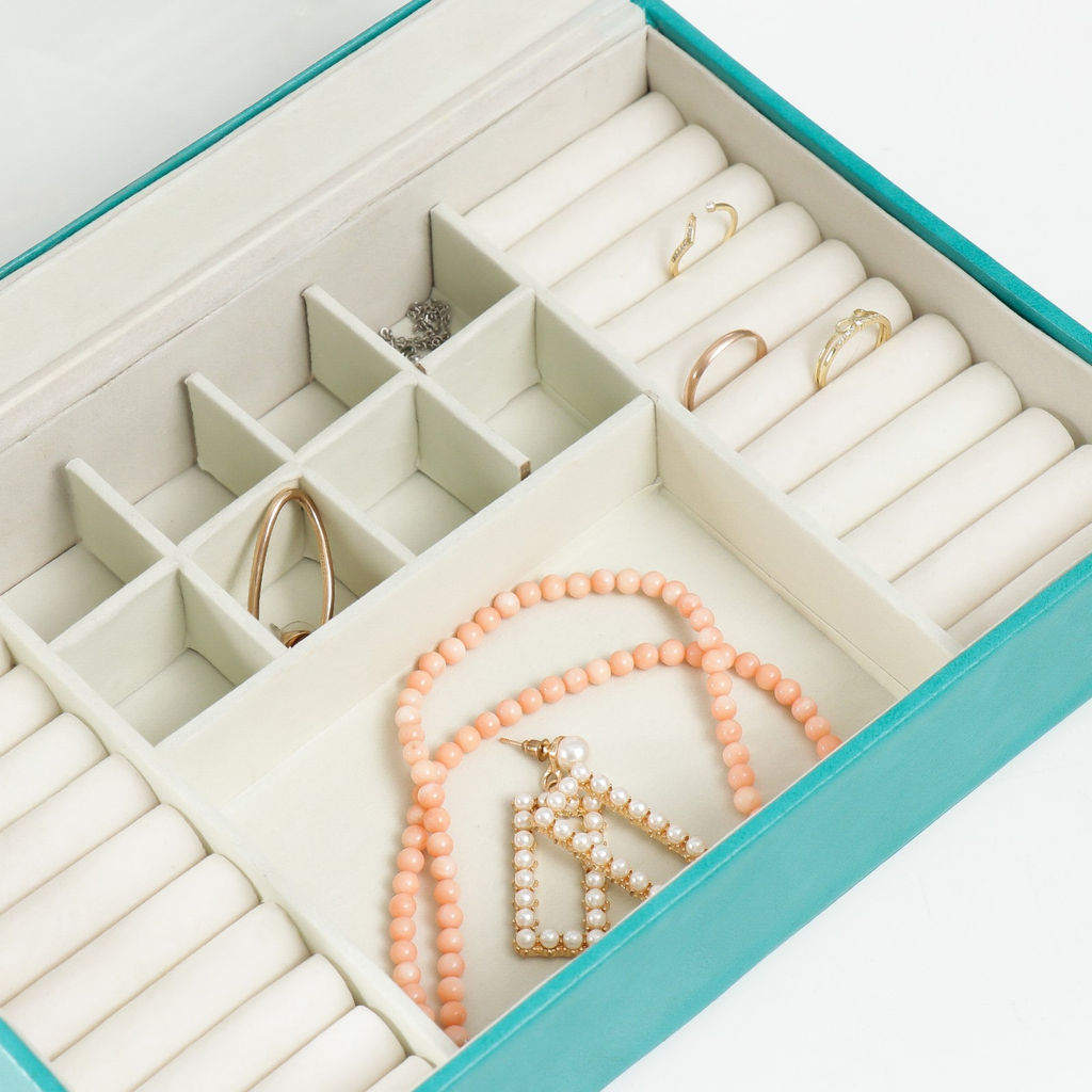 Шкатулка кожзам для украшений Хэмптонс голубая 5,5х27х18 см - Simaland фото 5