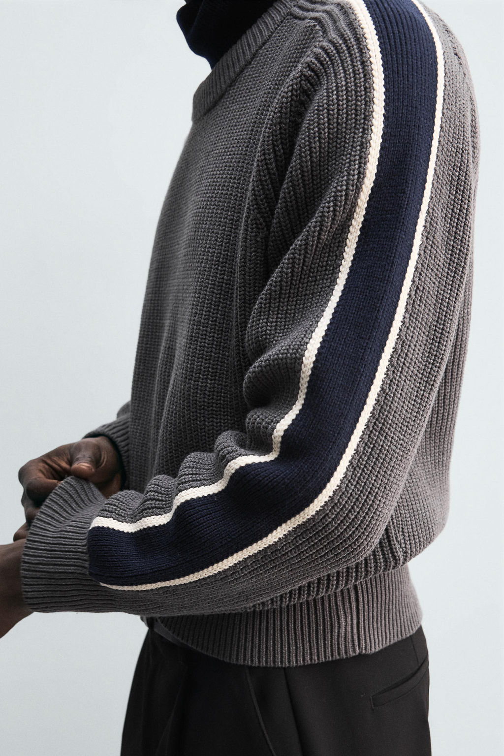 COLOUR BLOCK STRIPED SWEATER - Zara фото 6