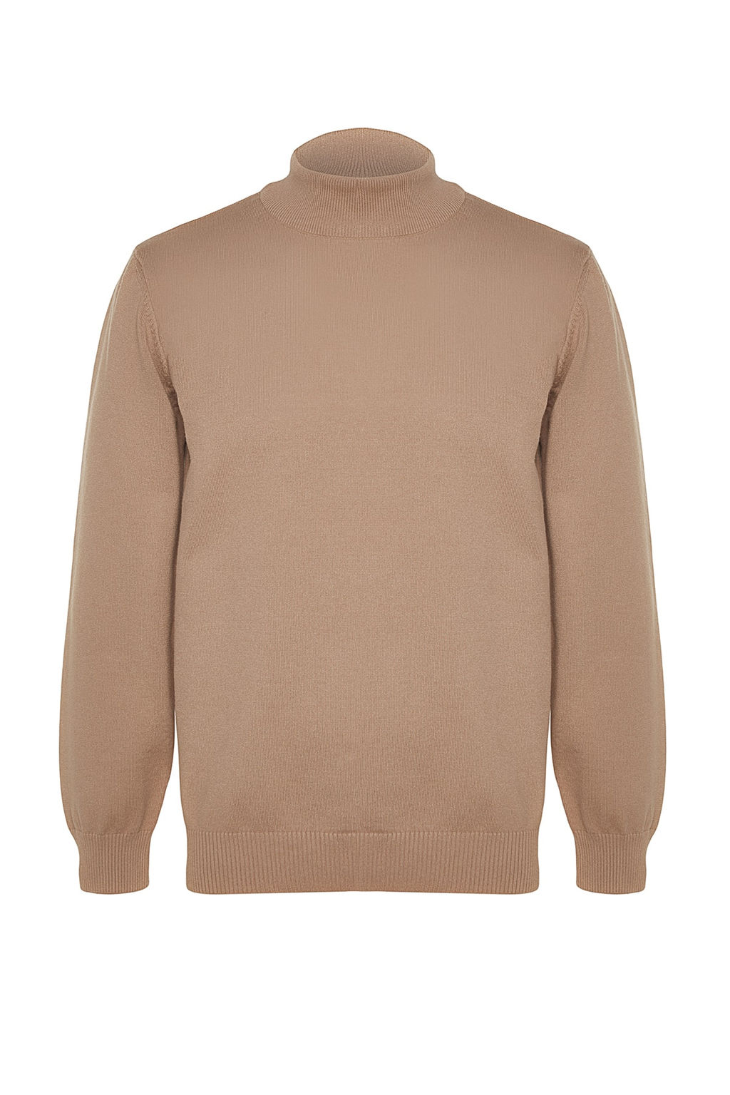 TRENDYOL MAN Premium Camel Regular Fit Yar?m Bal?kc? Yaka Yumusak Basic Triko Kazak TMNAW24KZ00055 - Trendyolmilla фото 19