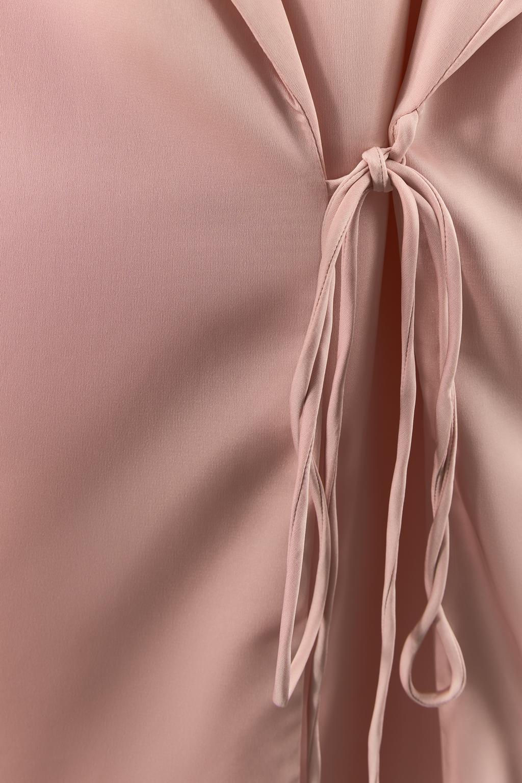 SATIN CROSSOVER PYJAMA SHIRT - Zara фото 5