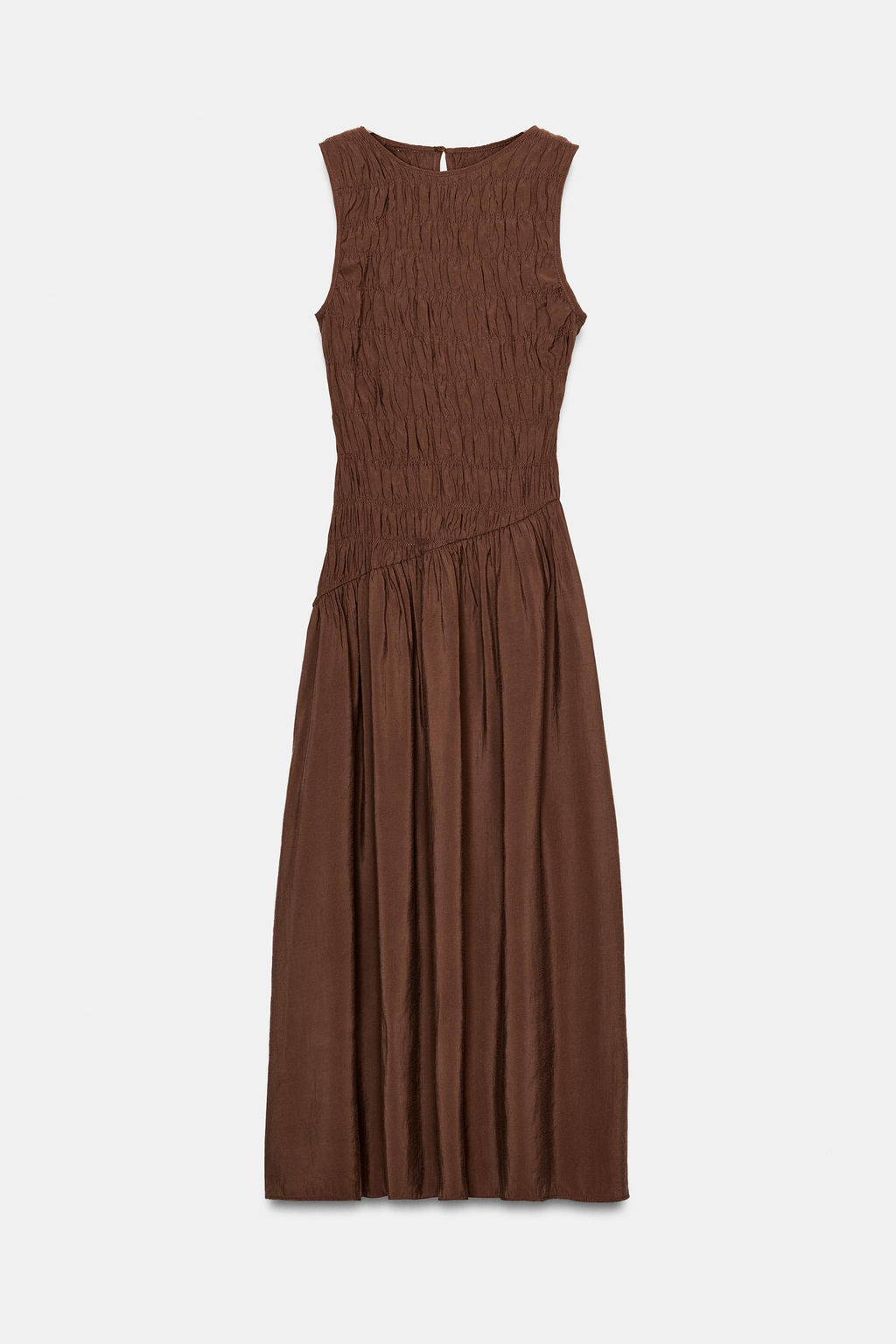 VESTIDO MIDI VOLUMEN / Co?ac - Zara фото 6