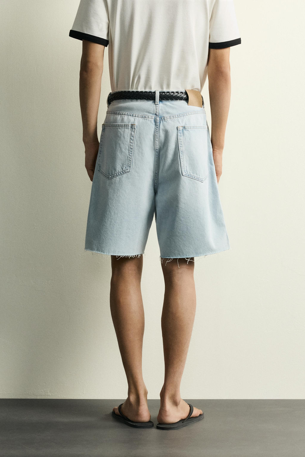 BERMUDA DENIM STRAIGHT FIT / Azul claro - Zara фото 3