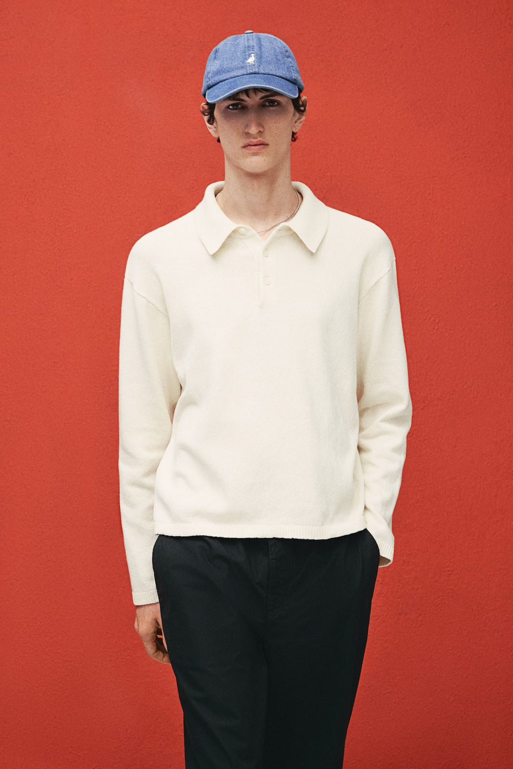 Polo de punto fino Loose Fit - H&m фото 2