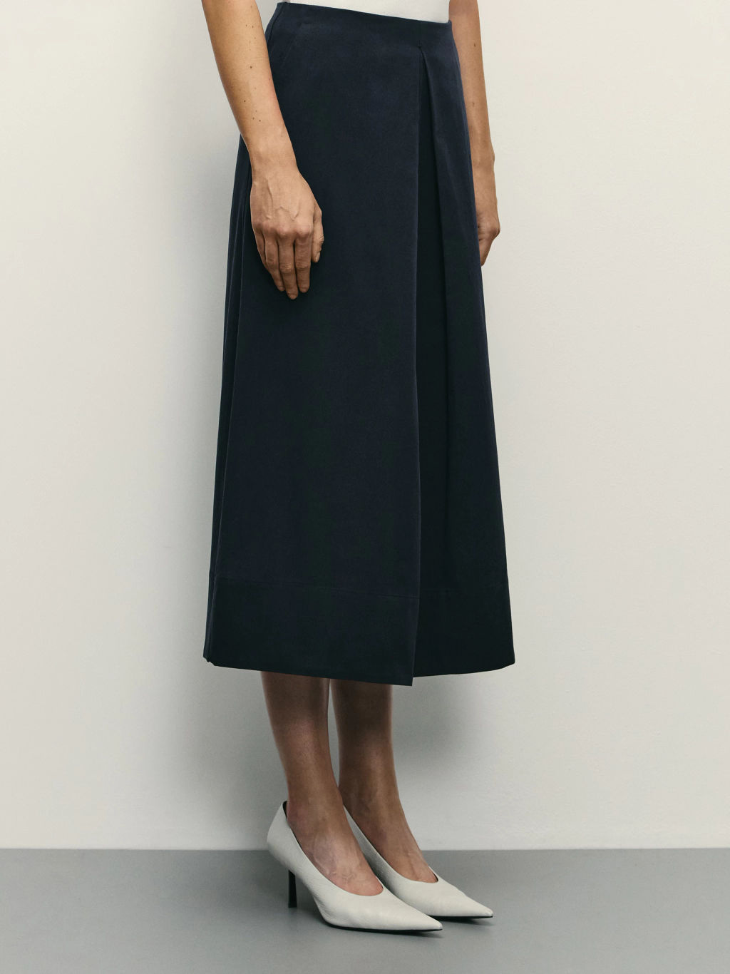 Юбка миди А-силуэта из хлопка и тенсела / Zarina  фото 4