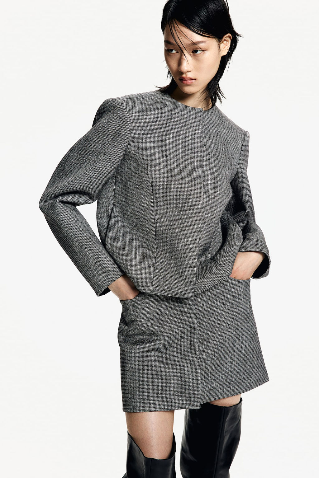 Minifalda estructurada de sarga - H&m фото 2