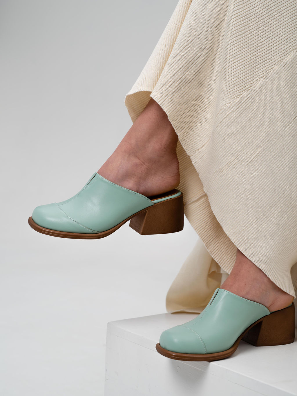 Сабо 5132.23663br.Мята+коричневый