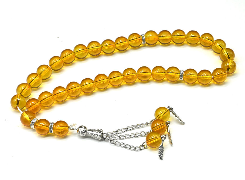 Четки православные шарик 10мм цв.медовый, 32см