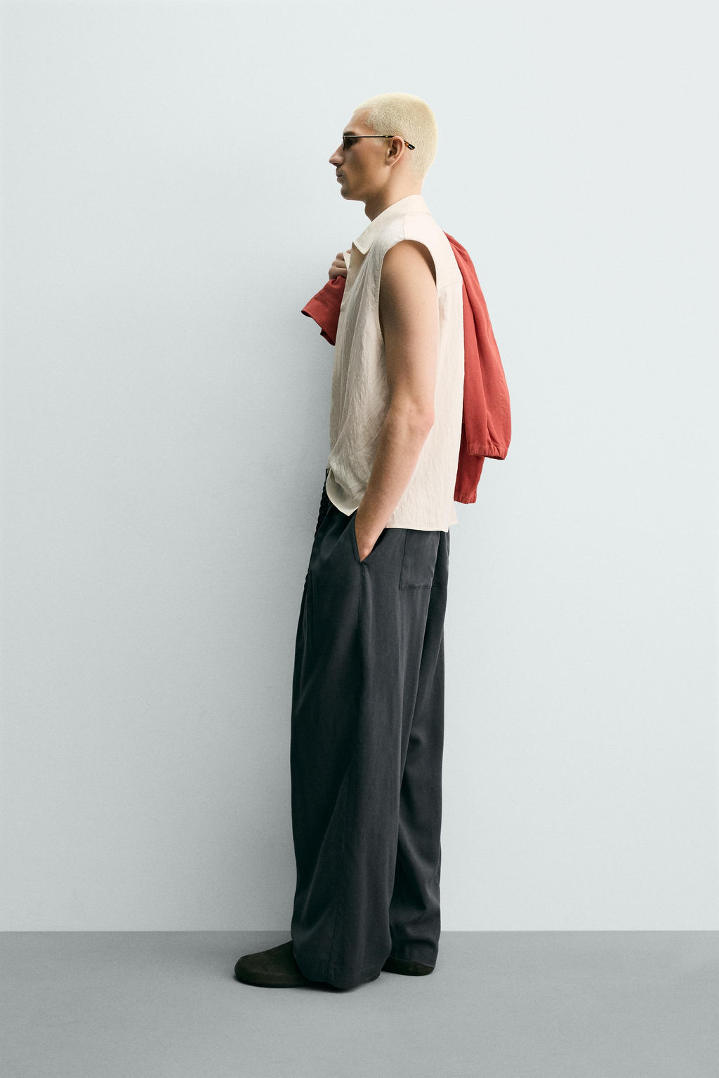 CAMISA POLO TANK RELAXED FIT / Beige - Zara фото 4