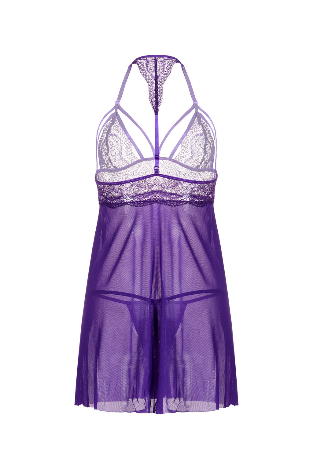 Комбинация и стринги Candy Girl Nevaeh фиолетовые, XL  фото 9