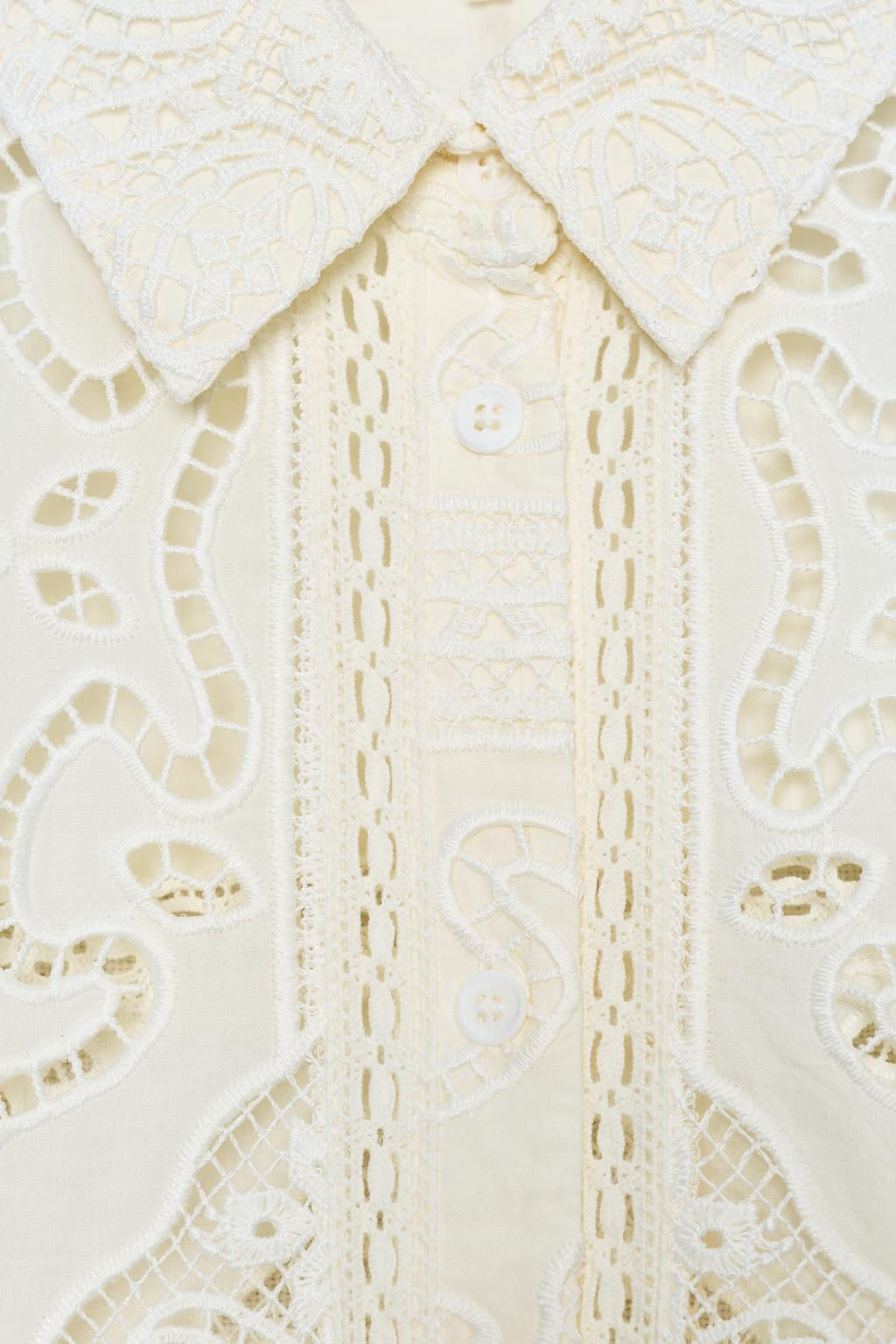 EMBROIDERED SHIRT DRESS ZW COLLECTION - Zara фото 4