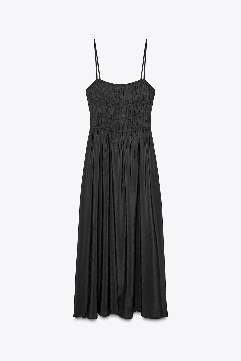 FLOWING MIDI DRESS WITH ELASTICATED DETAIL - Zara фото 5