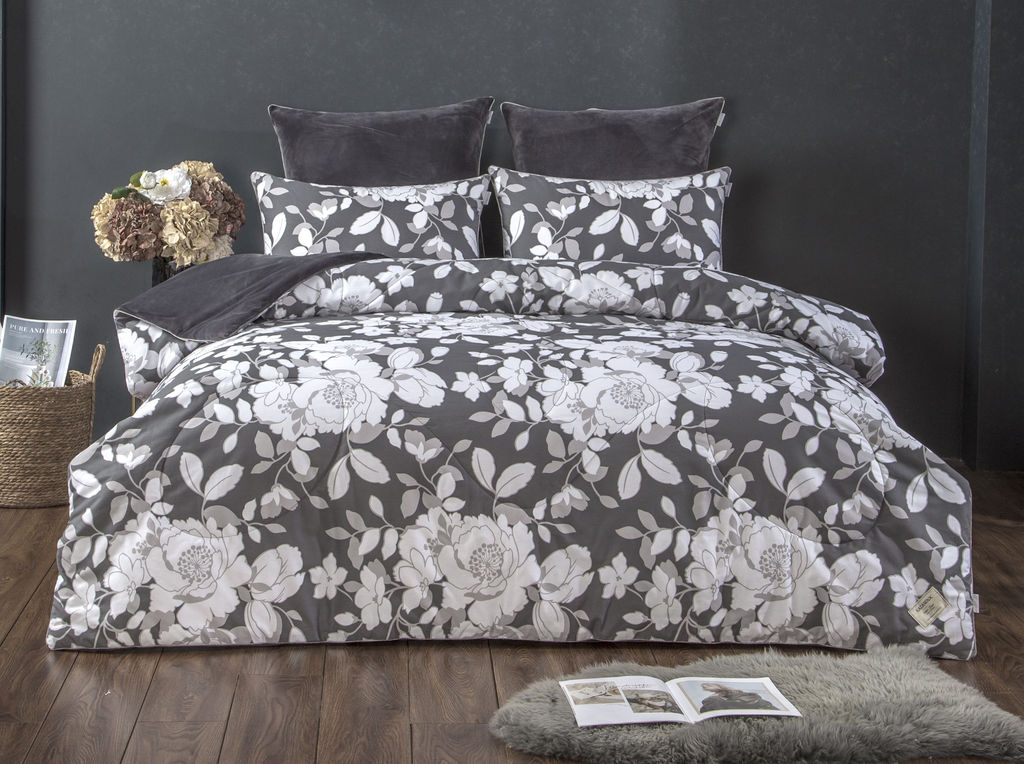 НОВИНКА!!! Комплект с одеялом Адели (графит платина) ABC Cotton