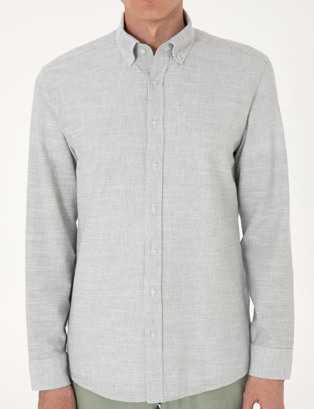 Ye_il Slim Fit Uzun Kollu G_mlek - Pierre cardin фото 6